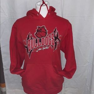 Boys Red John Hardin Hoodie. Size small